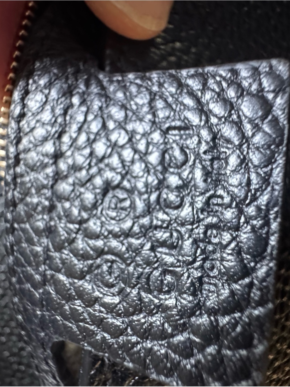 Gucci Black Pebbled Leather Mini Crossbody with Silver Chain and Tassel - Picture 8 of 11